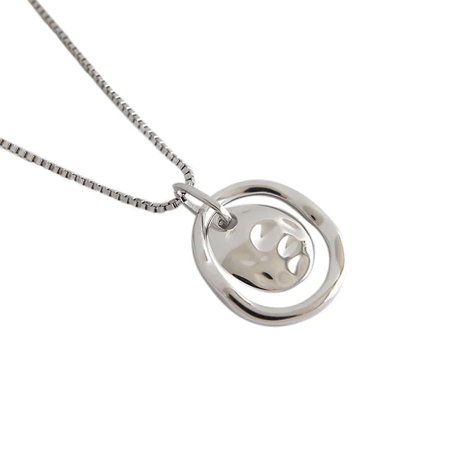 Korean S925 Sterling Silver Necklace with Pendant