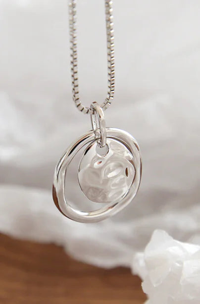 Korean S925 Sterling Silver Necklace with Pendant