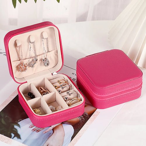 Portable Mini Jewelry Storage Box Travel Organizer Jewelry Case-11