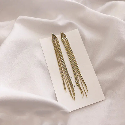Trendy Long Earrings for Women - Clip-On Design