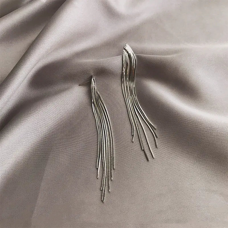Trendy Long Earrings for Women - Clip-On Design